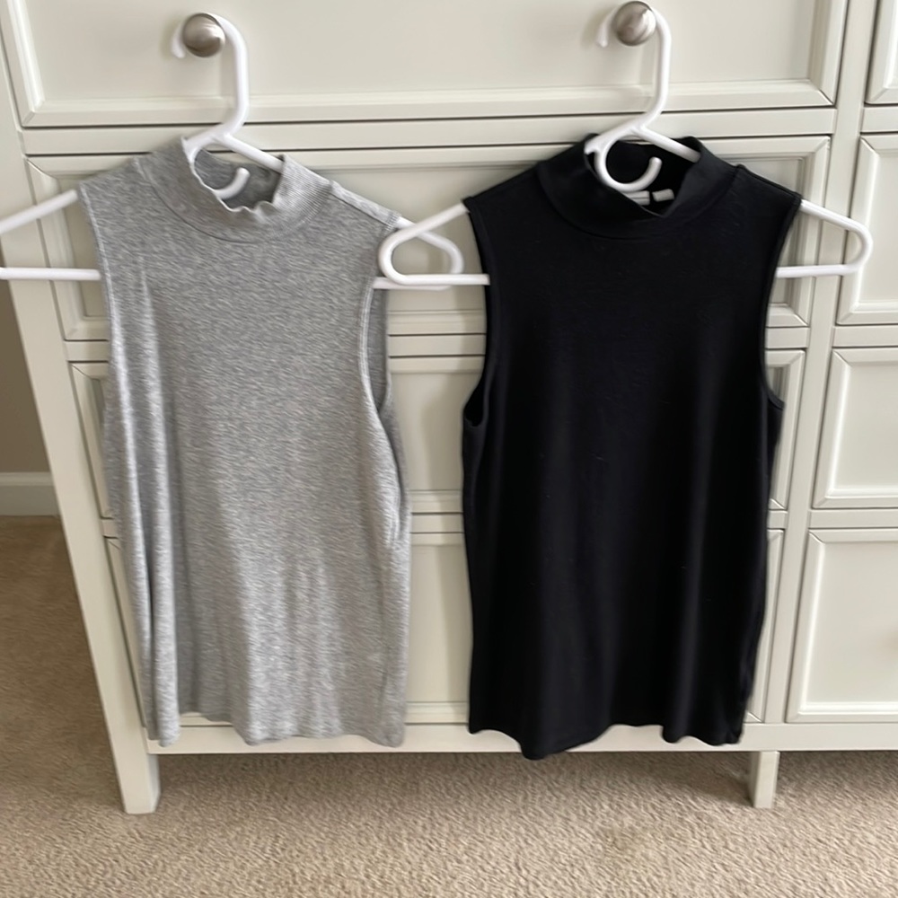 Gap mock neck tank tops